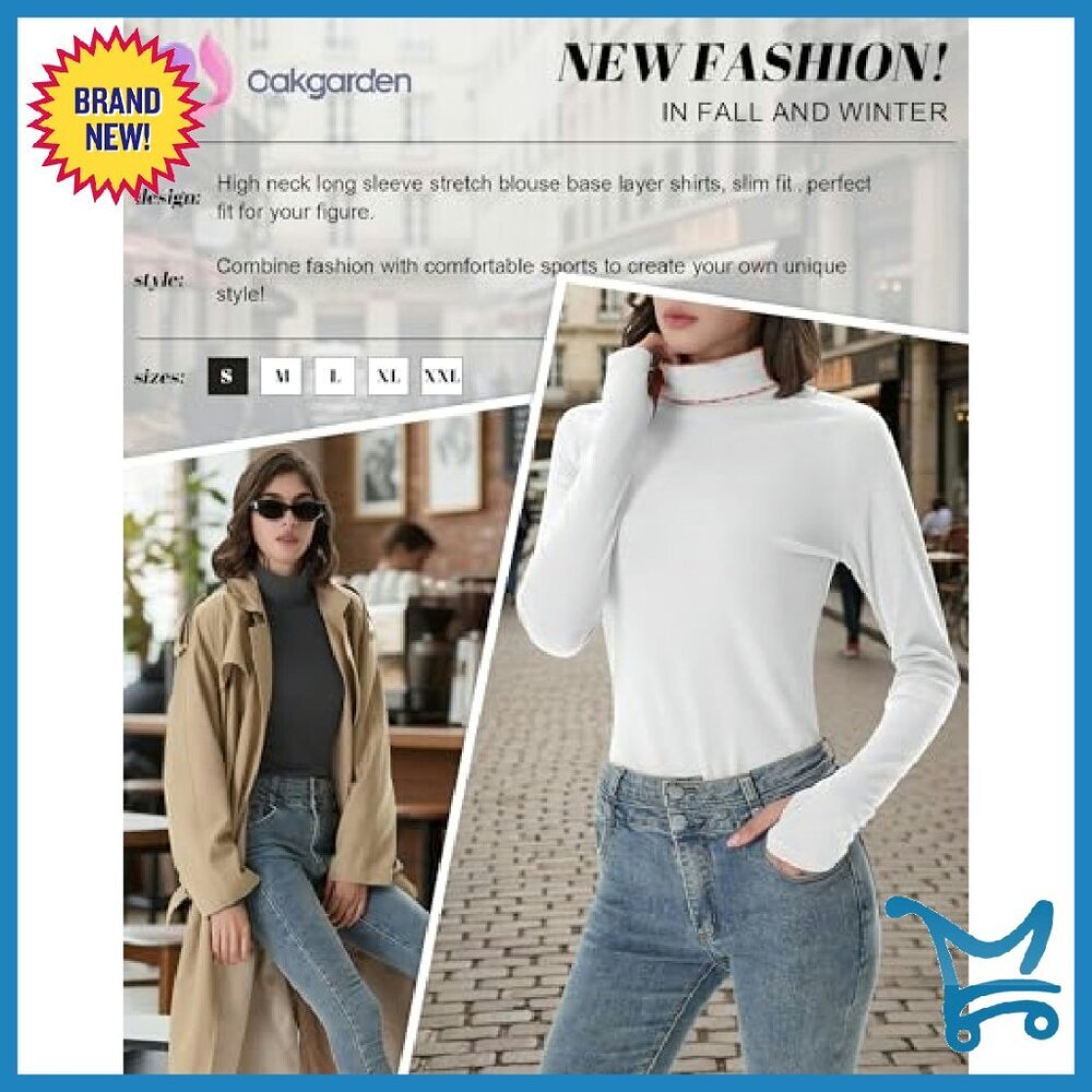 4 Pack Slim Fit Thermal Turtleneck Tops with Thumb Holes Long Sleeve - Picture 7 of 8